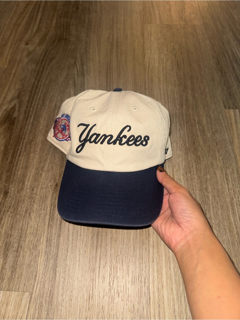 Yankees Two-Tone Baseball Cap - Cream and Navy